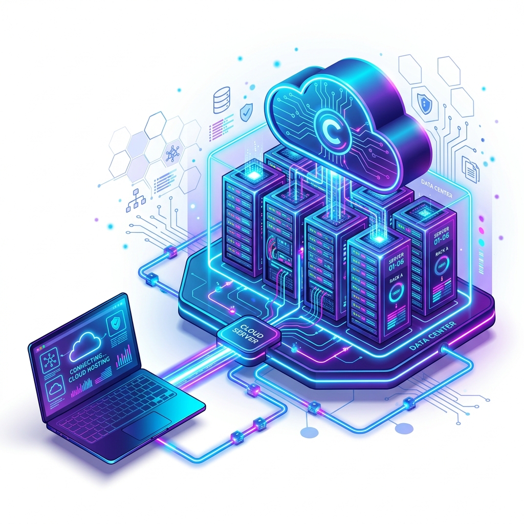 Cloud Hosting Illustration
